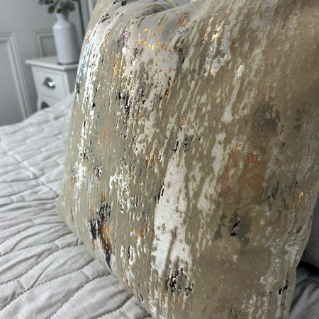 Torcello Natural Taupe beige Bronze Gold Feather Cushion 45cm & 56cm