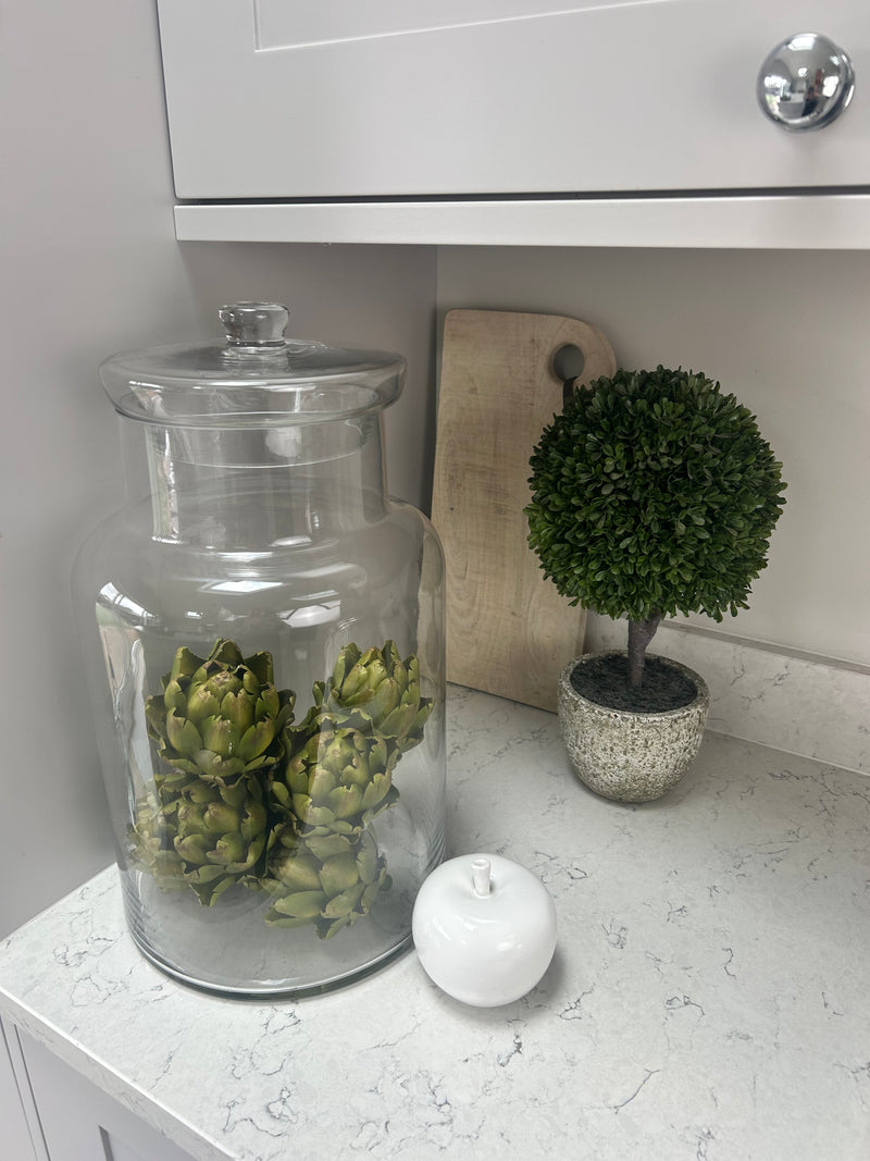 Extra large glass lidded jar