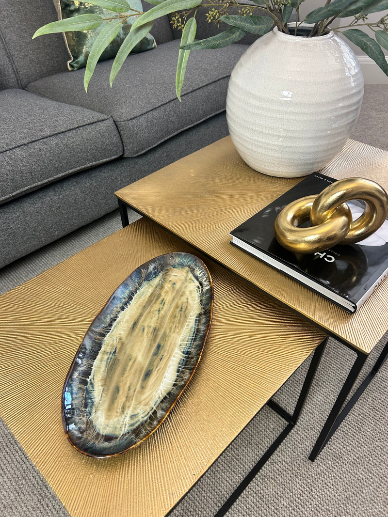 Ocean Glaze Oval Plate dish