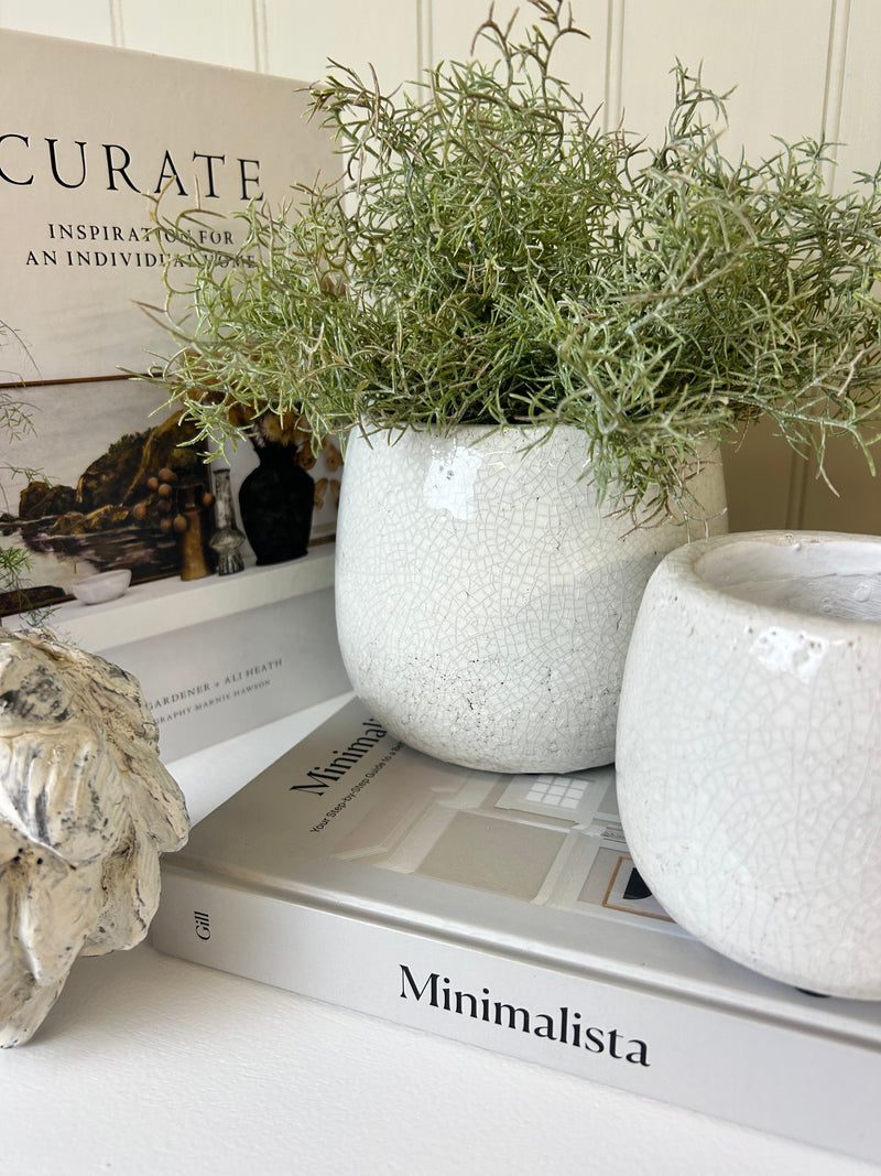 Ravello Crackle Glaze Plant Pot medium & large