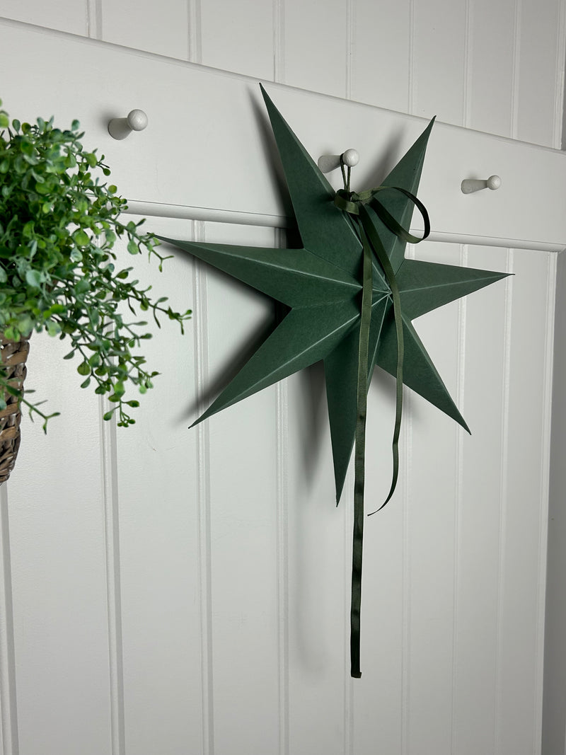 Maddox forest green hanging paper star 60cm