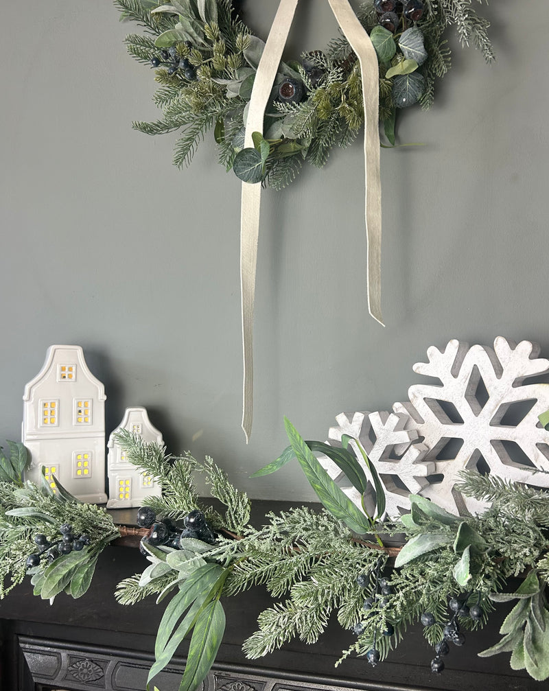 Blueberry and foliage garland 150cm