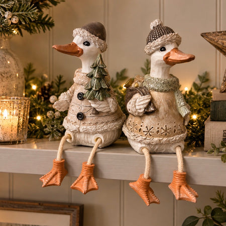 Cute Festive Sitting Ducks, 2 Styles