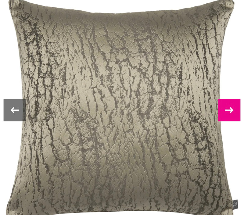 Gold Foil Print Textured Cushion 50cm