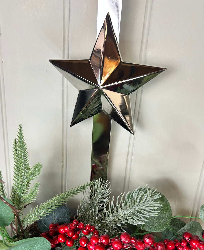 Silver Metal Over Door Wreath Hook