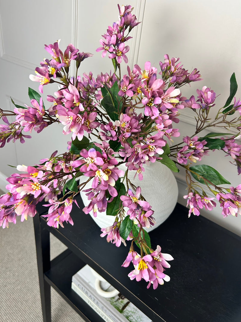 Lilac purple spring blossom stem spray 70cm