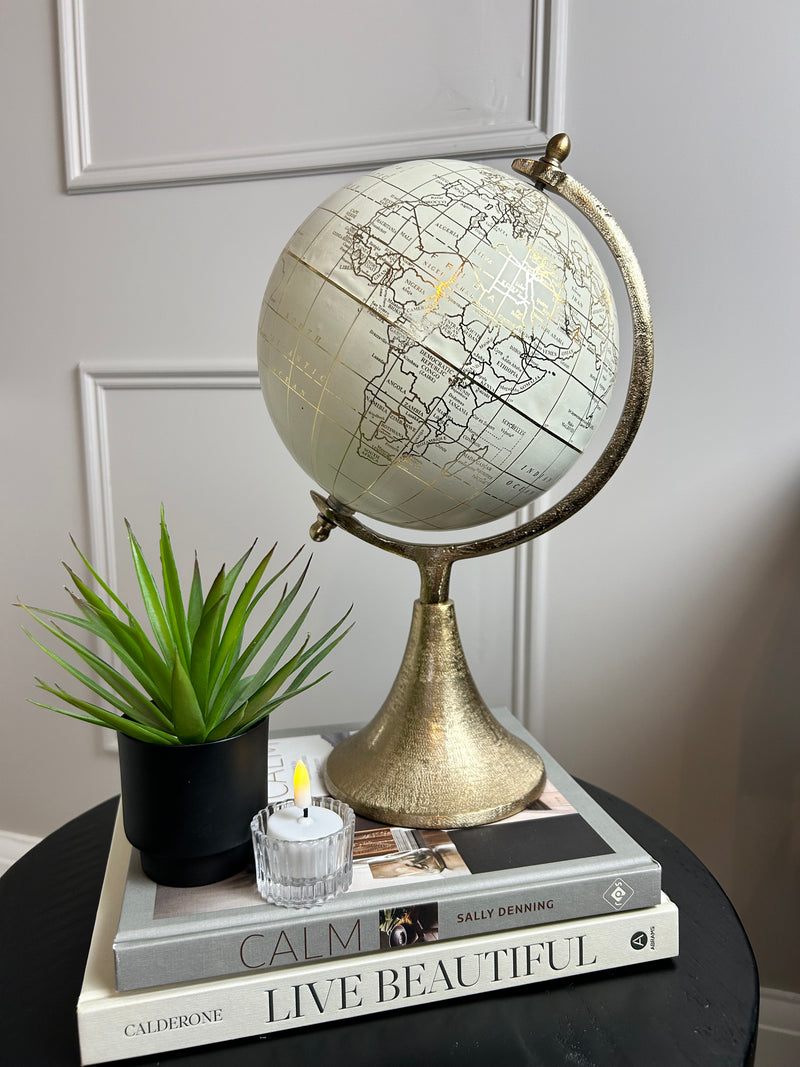 Decorative Gold & Cream Globe 38cm