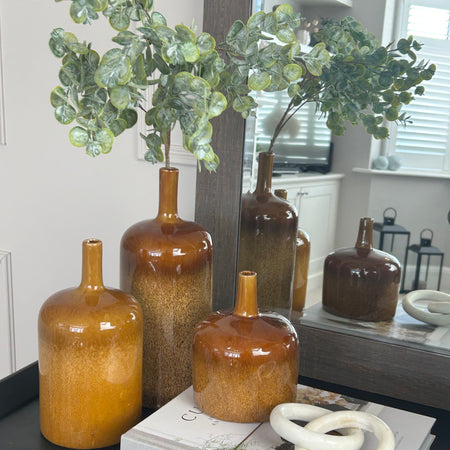 Brown vormark bottle neck vases 3 sizes