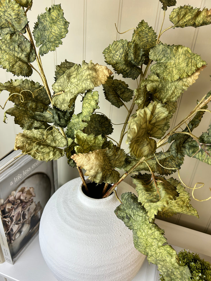 Dried touch contorted twisted green fall branch 77cm