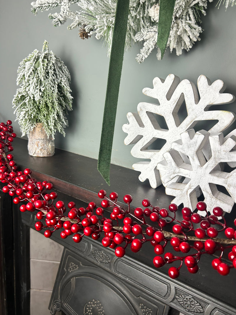 Red berry full garland 150cm