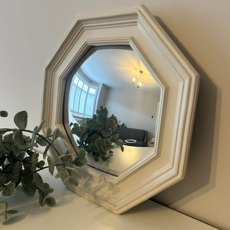 Shaped cream mirror 22cm