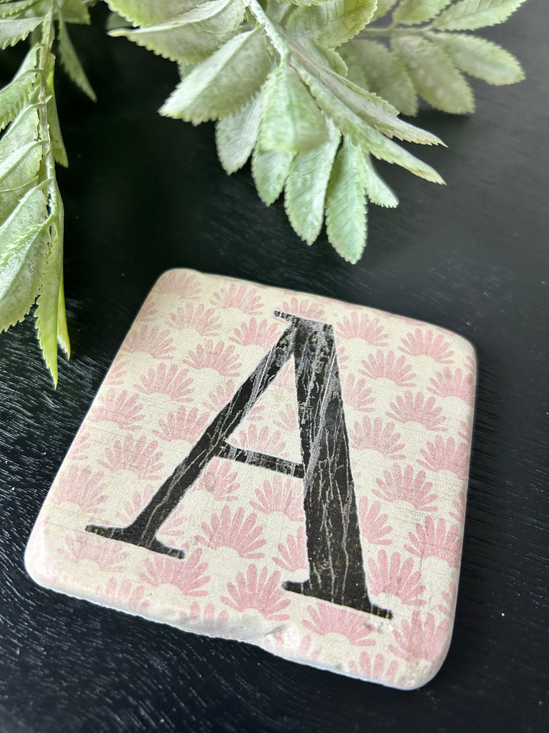 Alphabet drink resin coasters