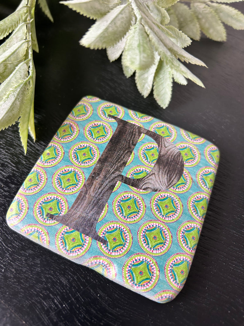 Alphabet drink resin coasters