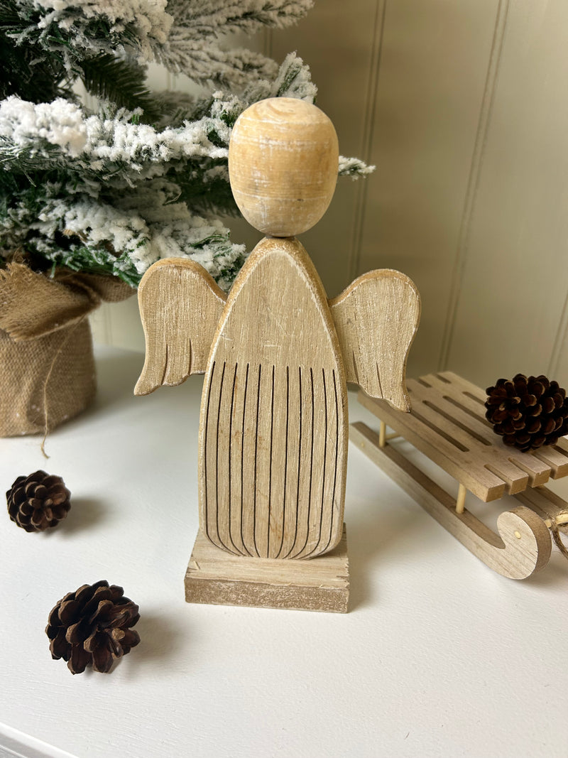 Wooden rustic angel