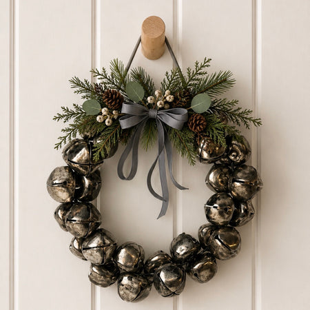 Bell wreath with velvet ribbon 20cm