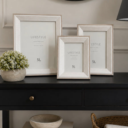 Chunky White Wash Photo Frame, 3 sizes