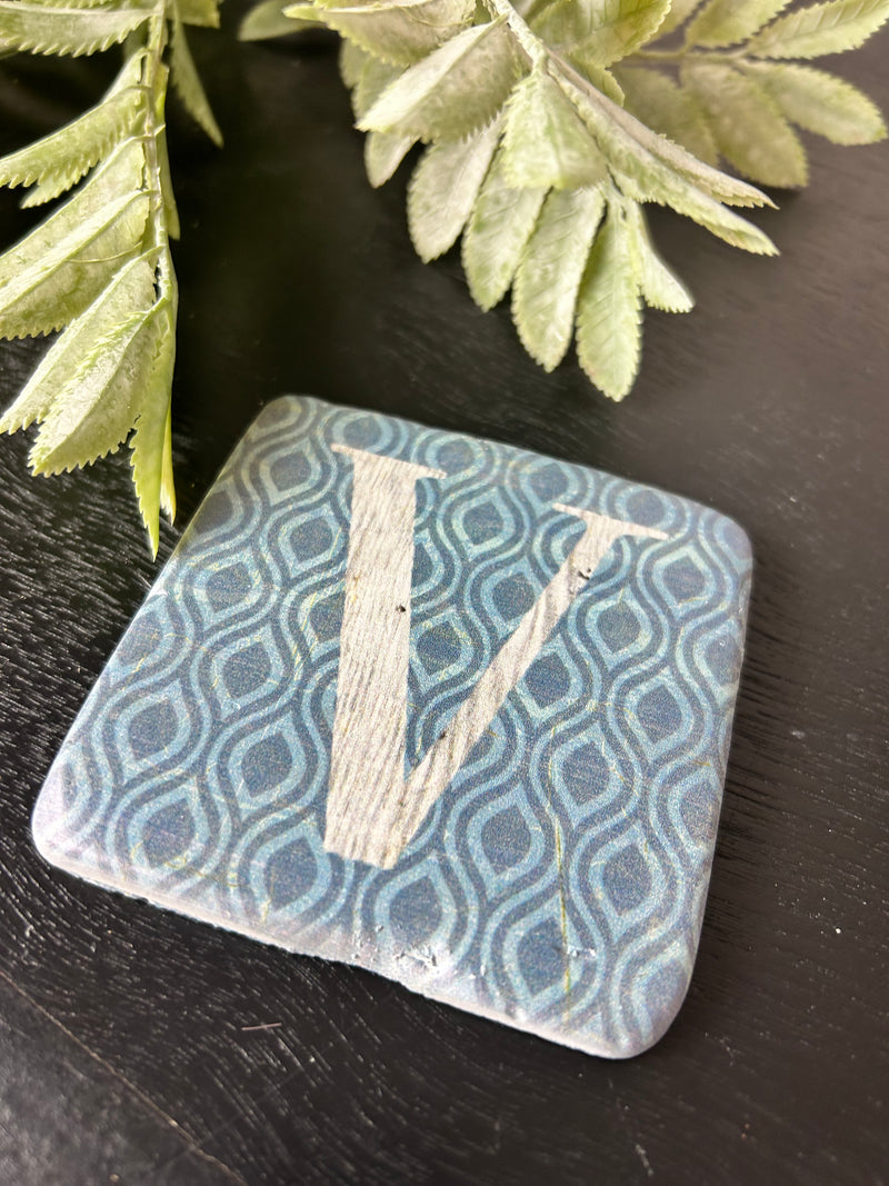 Alphabet drink resin coasters