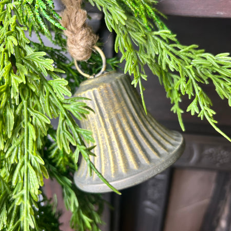 Fluted brass gold Metal Hanging Bell