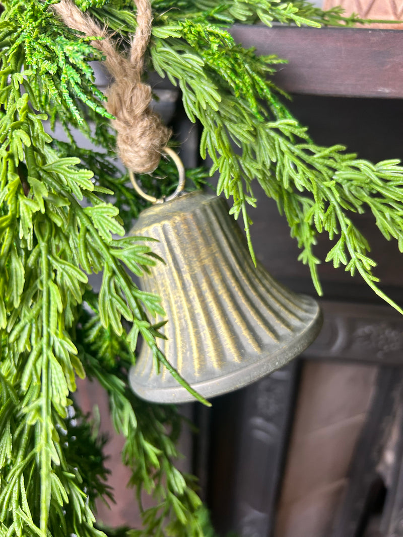 Fluted brass gold Metal Hanging Bell