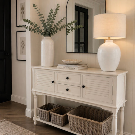 Off White Column Tall Vase