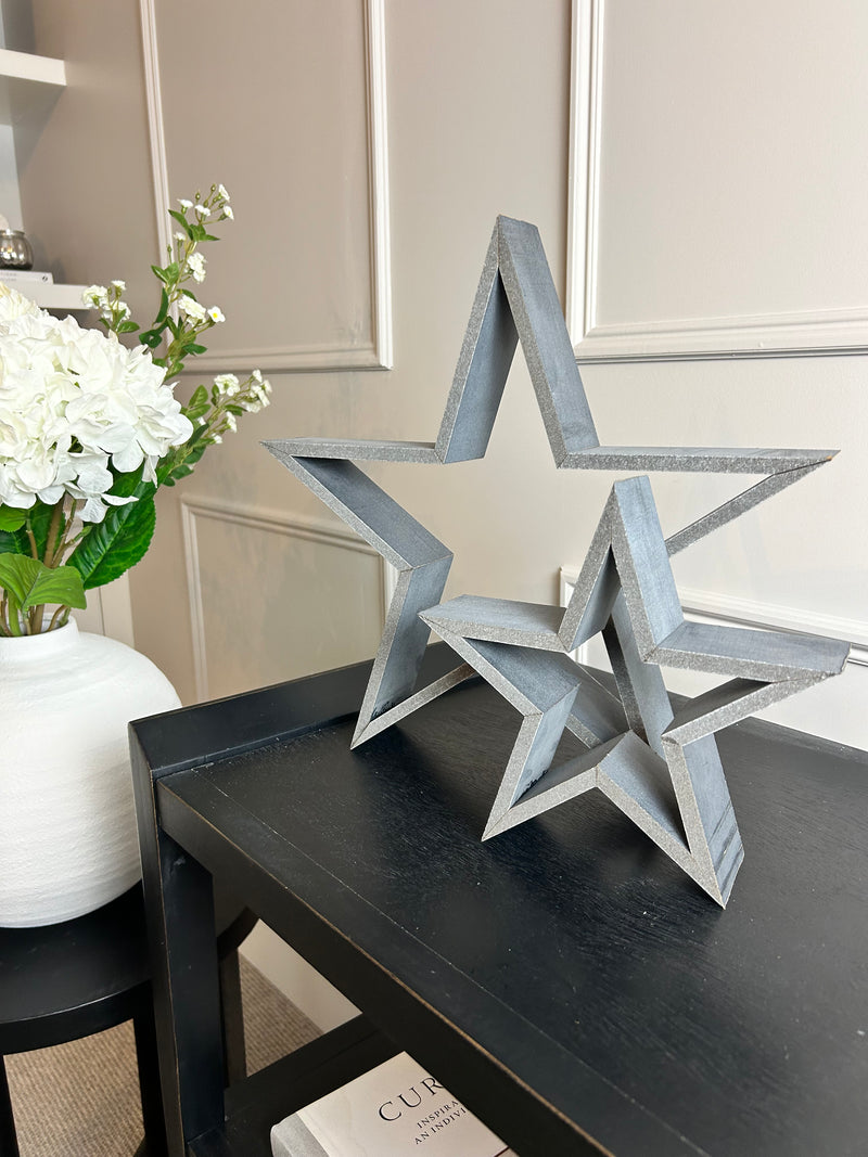 Grey chunky stars
