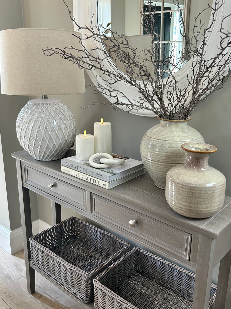 Textured round shaped vase