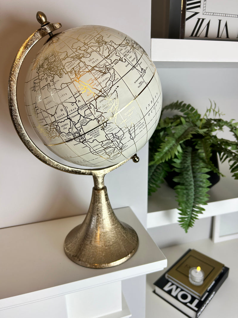Decorative Gold & Cream Globe 38cm