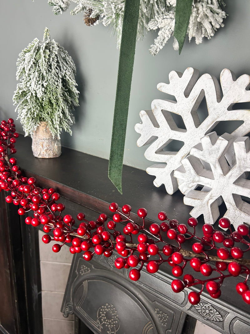 Red berry full garland 150cm