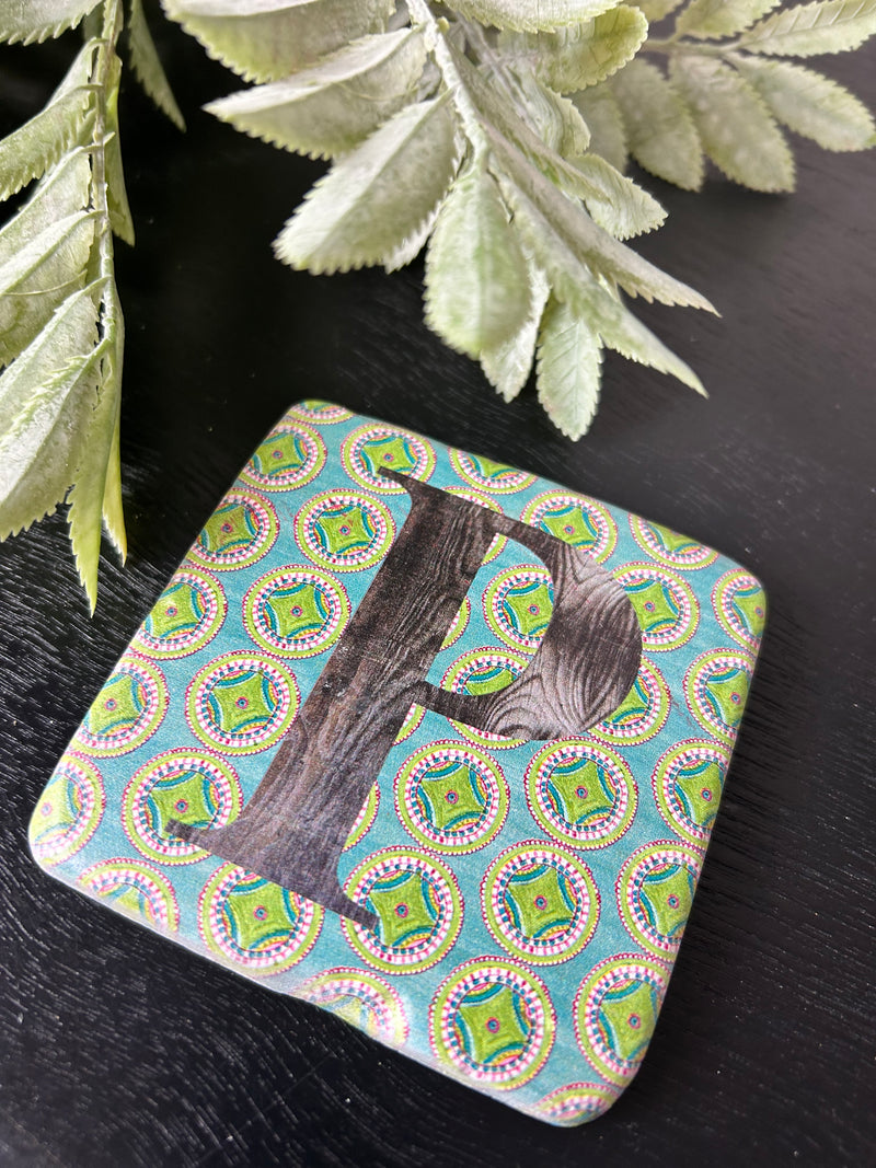 Alphabet drink resin coasters