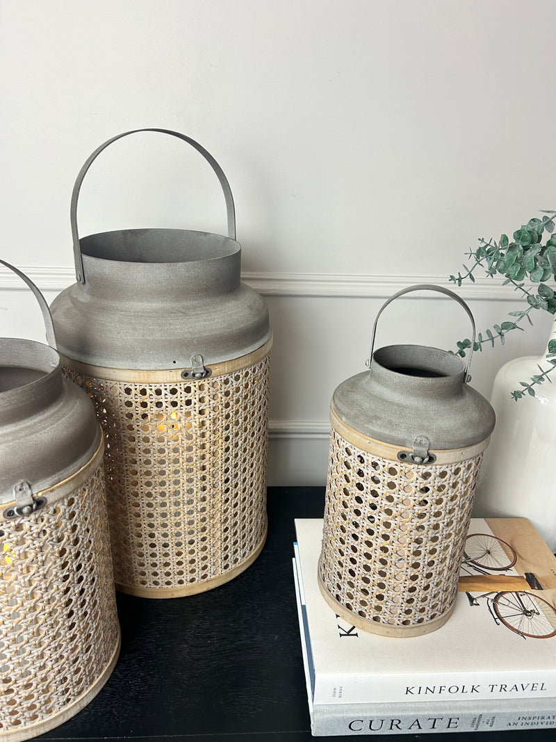 Rattan Weave & Metal Lanterns