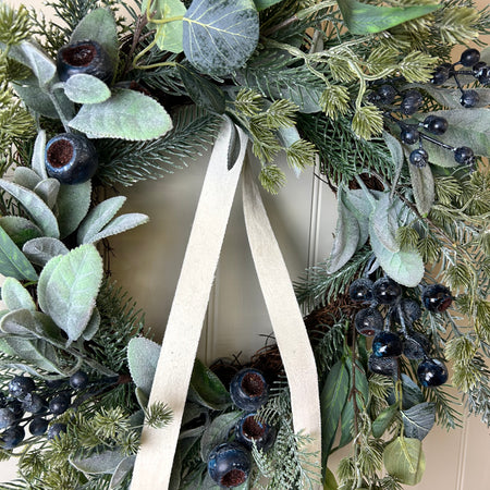 Blueberry and foliage full wreath 55cm