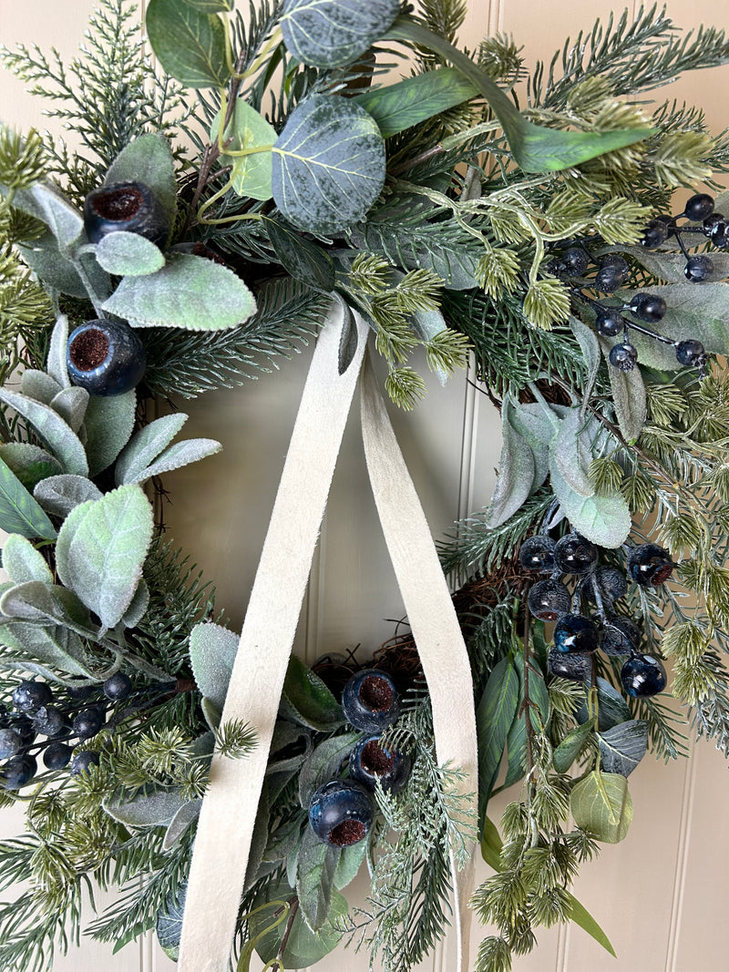 Blueberry and foliage full wreath 55cm