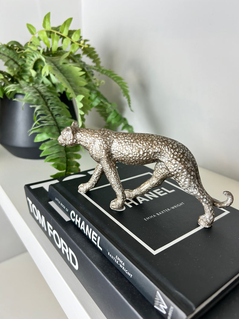 Champagne Bronze Standing Leopard Ornament