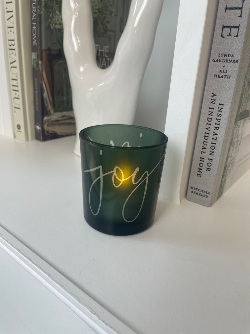 Green joy candle small, 2 sizes