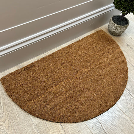 Half moon door mat rug coir 75cm by 45cm