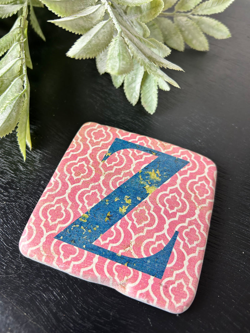Alphabet drink resin coasters