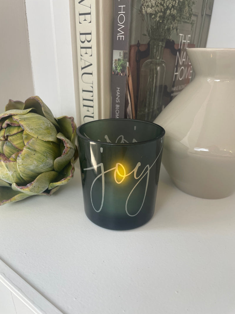 Green joy candle small, 2 sizes