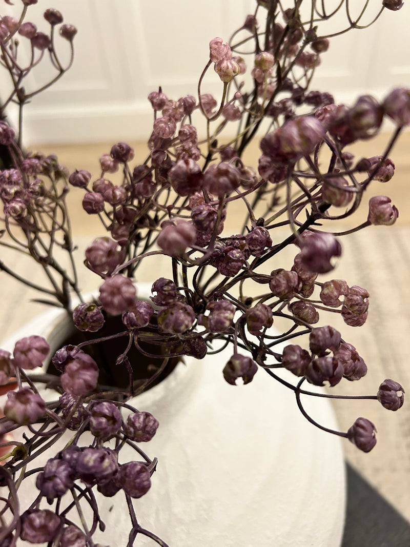 Dried look linum spray bunch 68cm mauve