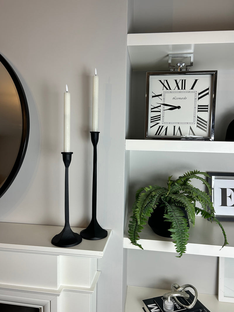 Black metal candle sticks 3 sizes available