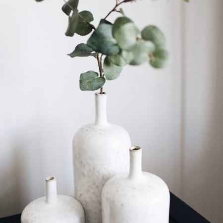 Off white cream vormark Bottle neck vase 3 sizes