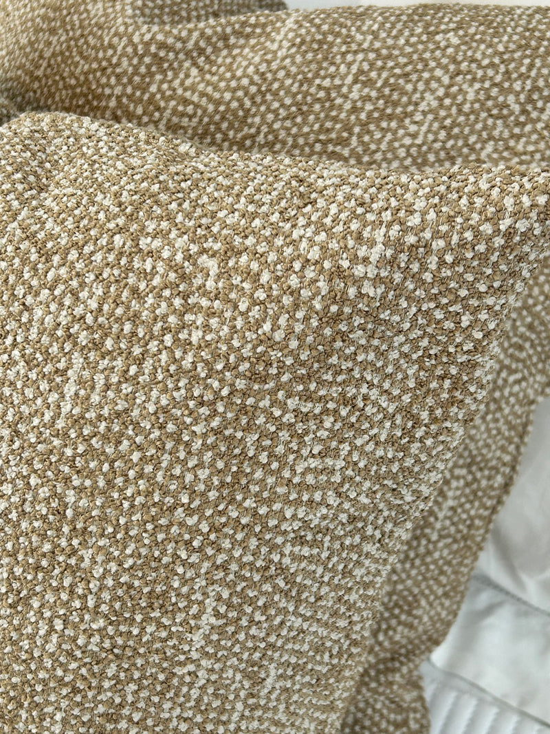 Tiona Toffee/Natural Weaved Texture Boucle textured Cushion 50x50cm
