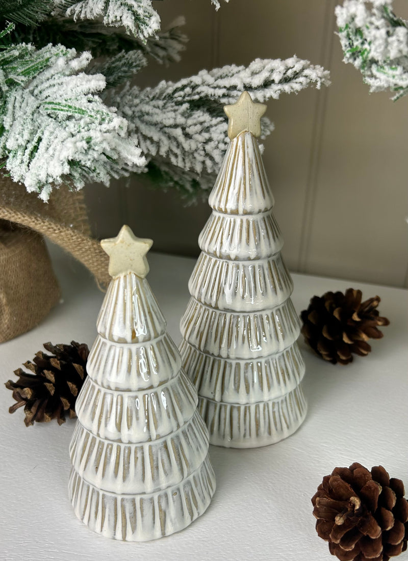 Two tone ceramic trees two sizes