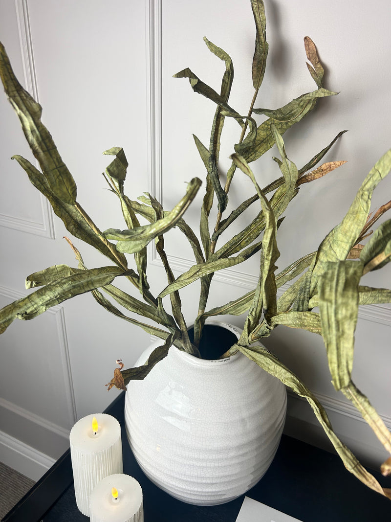 Tall green reed stem 102cm