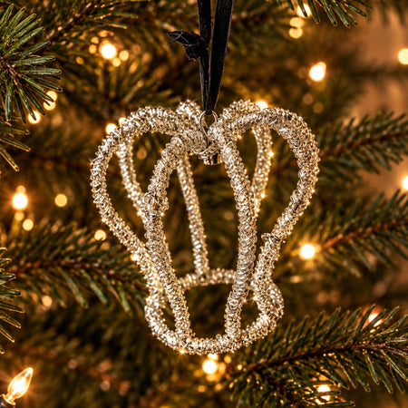 Beaded hanging crown decoration
