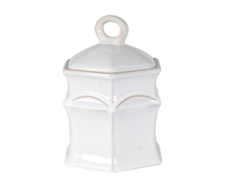 Ceramic lidded Hex jar 2 sizes