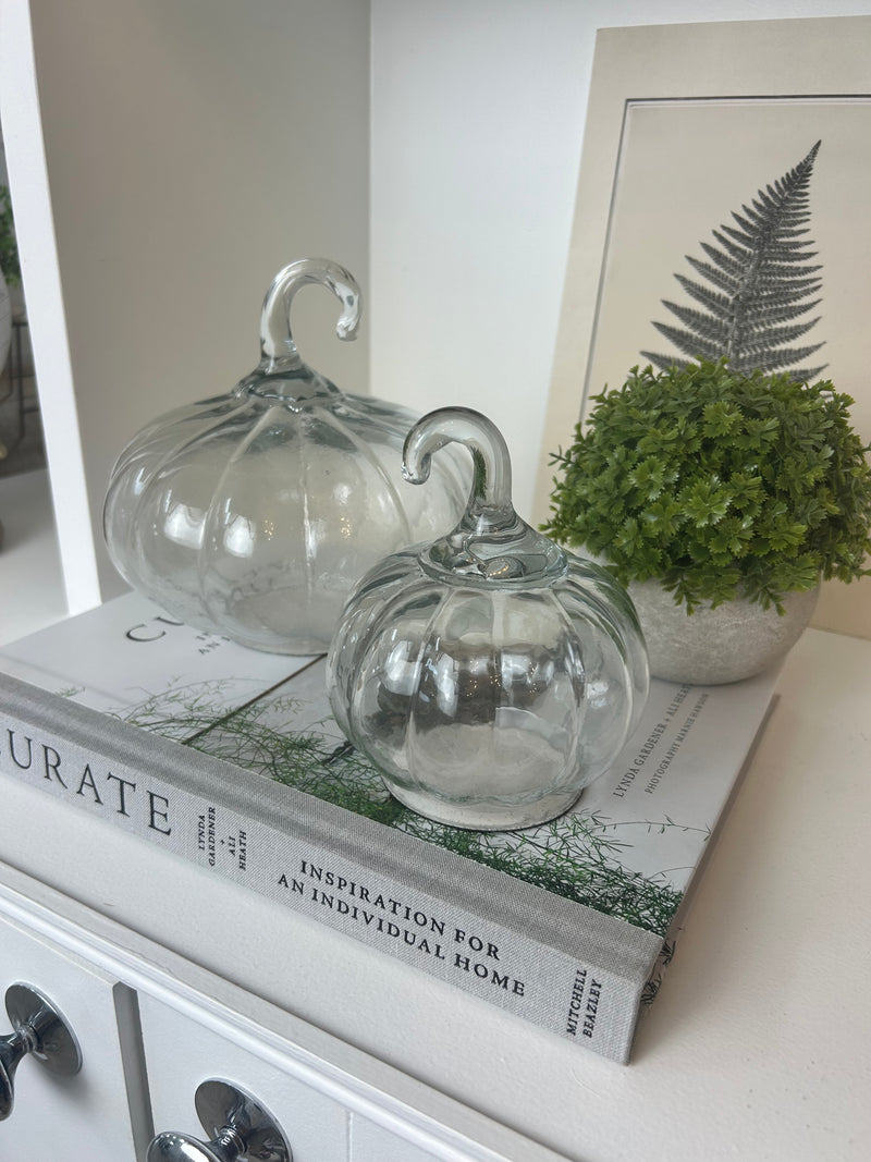 Glass pumpkin 2 sizes