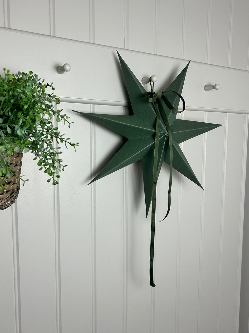 Maddox forest green hanging paper star 60cm