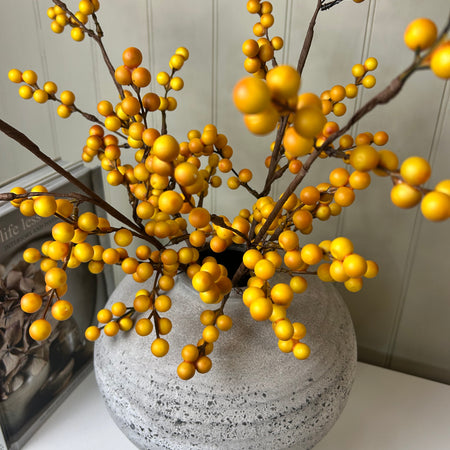 Yellow autumn berry stem 75cm