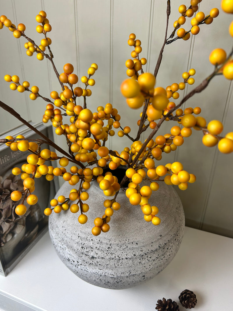 Yellow autumn berry stem 75cm