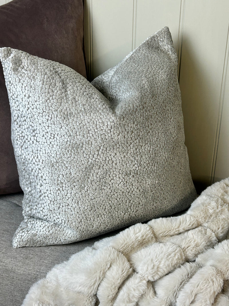 Taupe champagne textured Bingham cushion 45cm